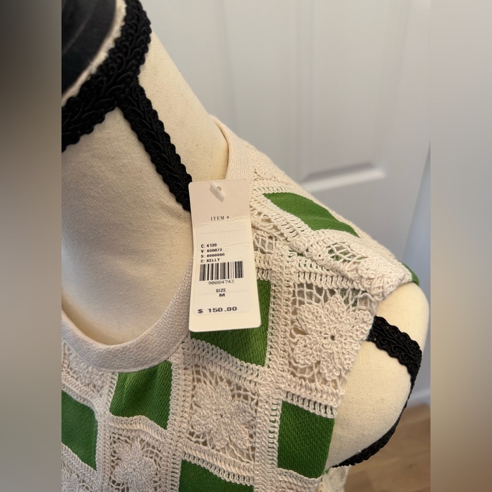 English Factory Crochet Patchwork Shift Dress NWT - image 6